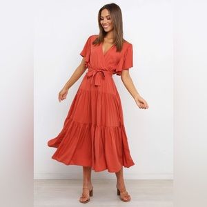 Petal & Pup Barker Dress - Rust